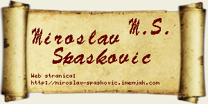 Miroslav Spasković vizit kartica